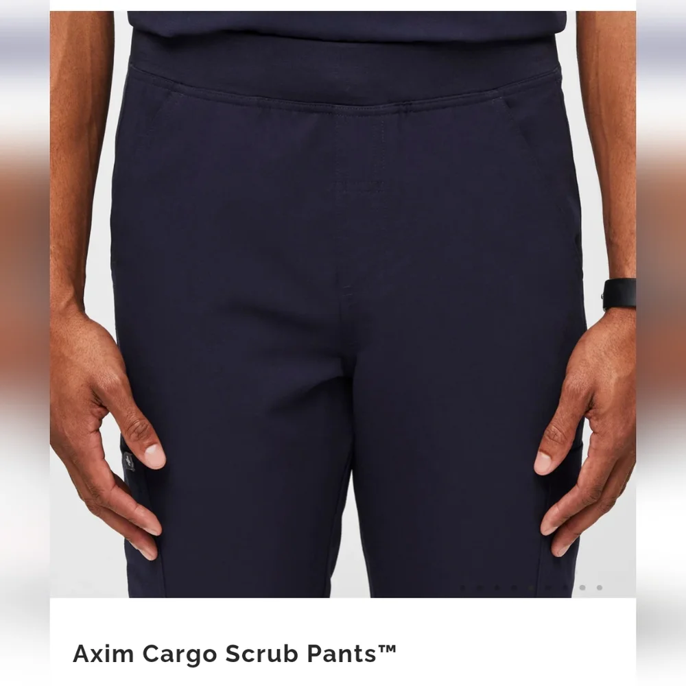 Men's Navy Figs Axim Cargo Scrub Pants